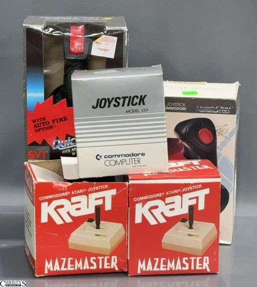 5 Joysticks for Commodore in Boxes image