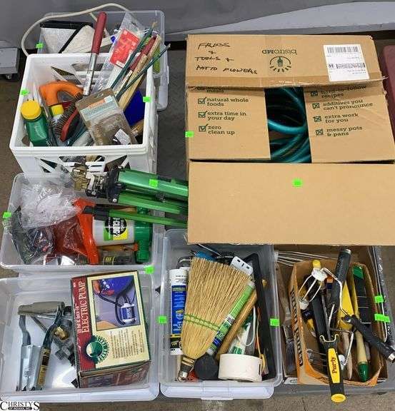 Garden Hose, Sprinklers, Garden Tools, Paint Supplies, Misc - SKID NOT INCLUDED image