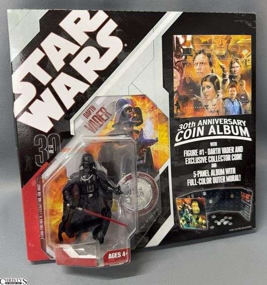 Star Wars 30th Anniversary Coin Album with Darth Vader Figure and Coin image