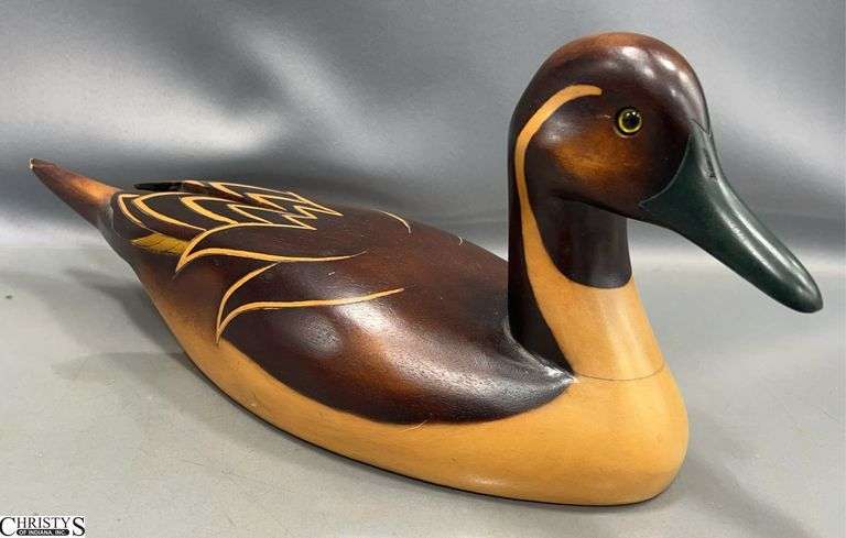 Feathers of Knysna Limited Edition Wooden Duck 351/975.  Hand painted and carved by Knysna Artists.  There is some slight damage on the tail. image