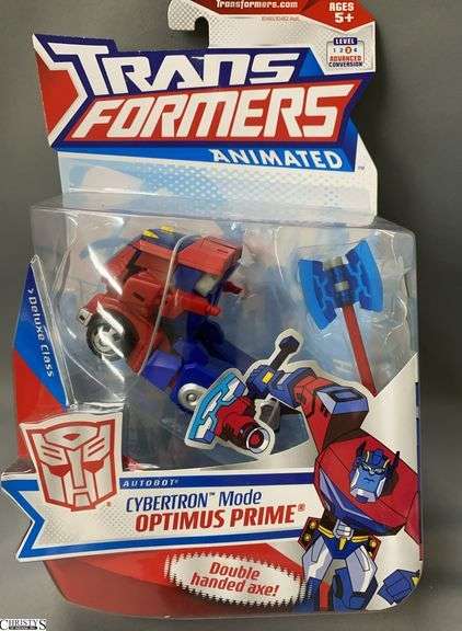 Transformers Animated Cybertron Mode Optimus Prime Autobot Leader Deluxe Class Figure image