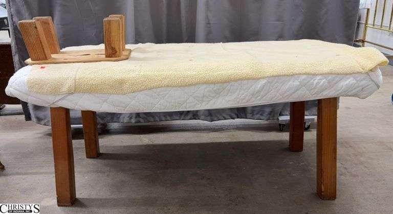 Homemade Massage Table and Stool - 73" x 32" x 31" of table image