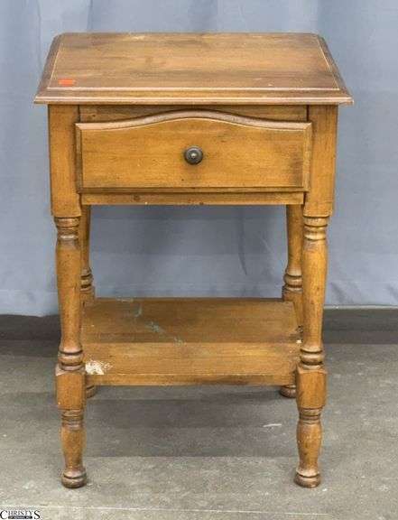 Single Drawer Side Table - 18" x 15" x 26" - some wear image