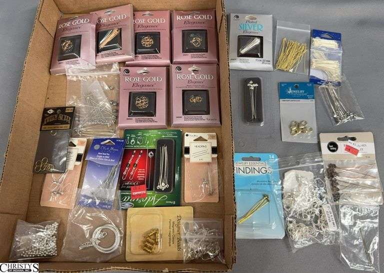 Jewelry Making Items, Deco Hooks, Split Rings, Head Pins, Magnetic Claps, Lobster Clips image