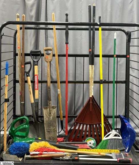 Long Handled Yard Tools - Rakes, Shovels, Electric Blower, Misc - CART NOT INCLUDED image