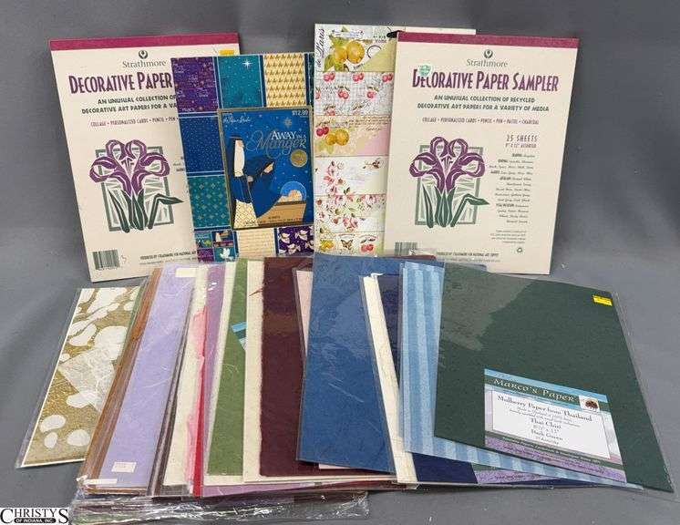 Decorative Paper Samples, Marco's Mulberry Packs, Religious Paper Stacks image