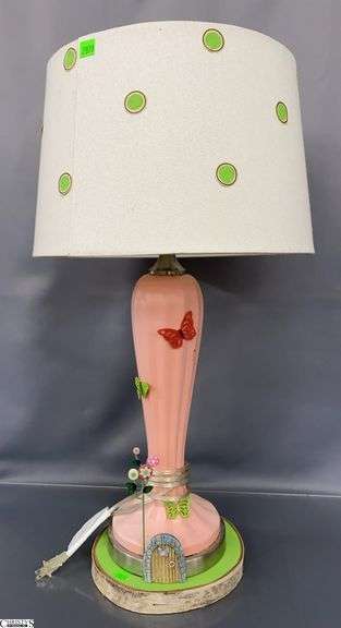 Fairy Garden Style Pink Lamp - 28" image