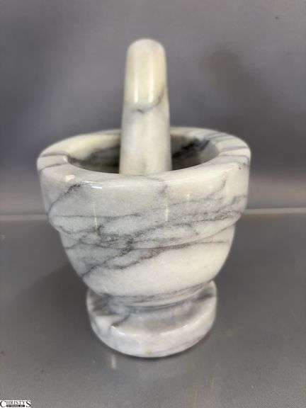 Marble Mortar and Pestle - 6" image