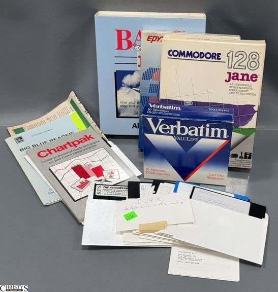 C128 CPM Software and Manuals:  Big Blue Reader 128/64, Chartpak 64/128 by Abacus, EPYX Microsoft Multiplan and More image