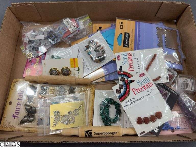 Jewelry and Stamp Crafting Items, Beads and Paper Tearing Templates image