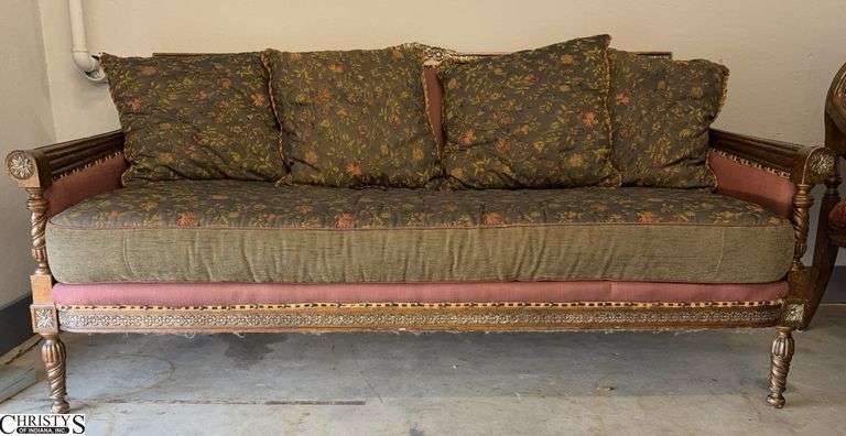 Contemporary French Style Sofa - 76" x 40" x 37" - 20" seat - some staining image