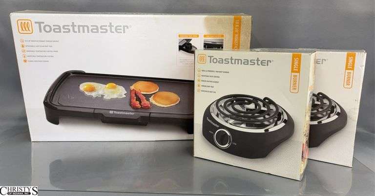 2 Toastmaster Single Burner, 10" x 20 Electric Griddle image