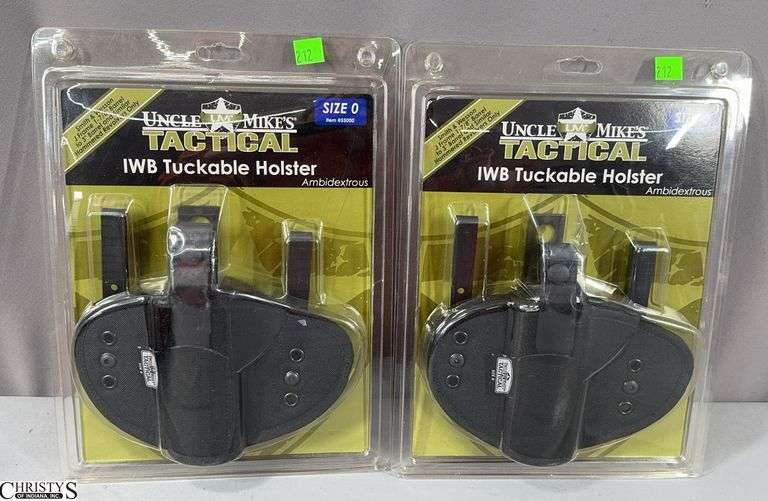 2 Uncle Mike's Tactical IWB Tuckable Holsters in Package Size 0 Ambidextrous.  Fits S&W J Frame 1 7/8" Barrel to 3" Barrel and Similar Hammered Revolvers Only image