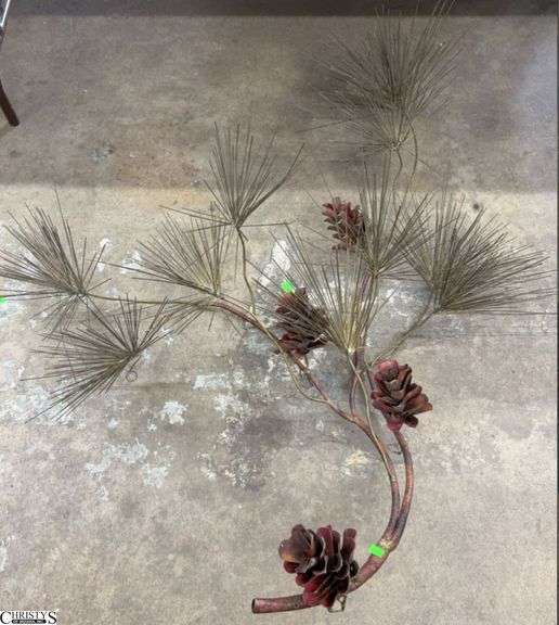 Large Metal Pine Branch Wall Sculpture - 53" x 44" image