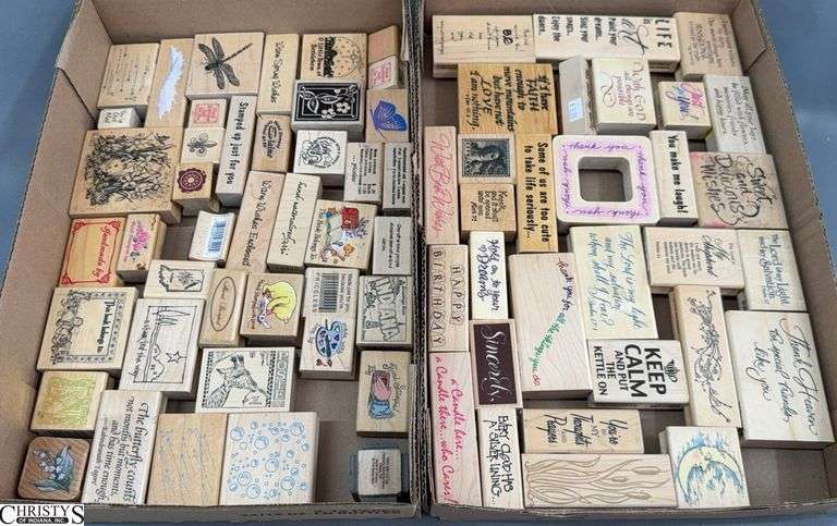 73 Smaller Woodblock Rubber Stamps, Indiana, Inspirational Quotes, Animals, Insects image