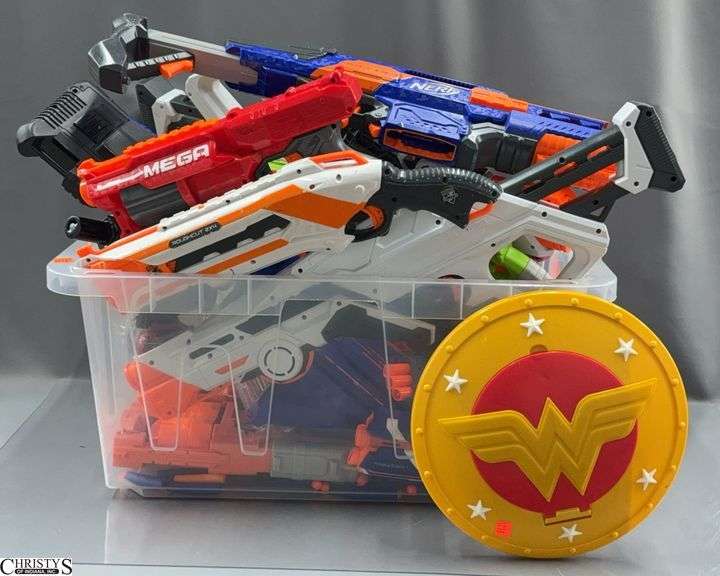 Assorted Nerf Guns and Darts image