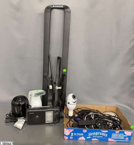 Firestick, Roku TV, Hand Steamer, TV Wall Mount, Small Fan, Misc Cords image