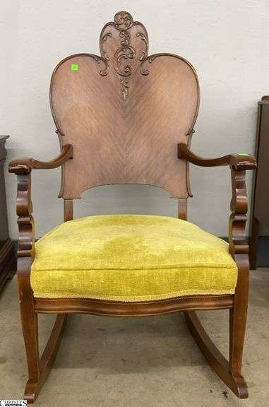 Antique Pressed Back Rocking Chair - 22" x 41" - 16" seat image