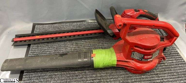 Toro Electric Hedge Trimmer and Toro Electric Blower image