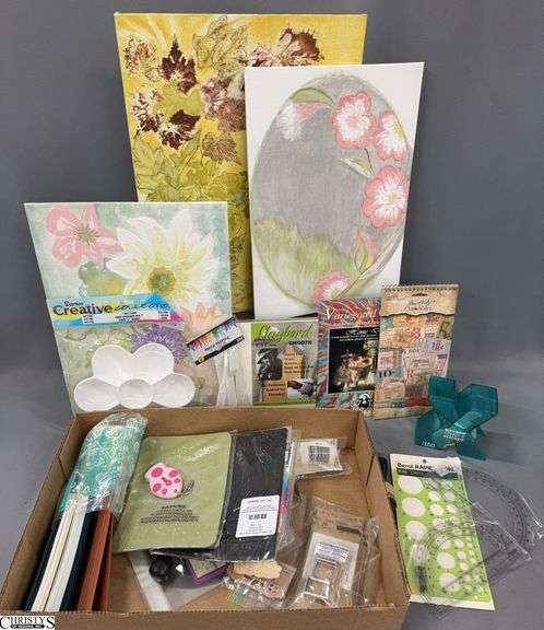 Canvas Board Paintings, Ticket Book Scrapbooking, Metal Leafing, Xyron Create A Sticker, Palette Knives, Pallets, Sponges, Silicone Rubber Sheets, Clay Boards 5x7" Cutter Bee Bugs Perforator image