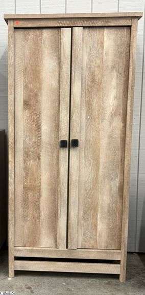 2 Door Rustic Style Wardrobe Cabinet - 35"x 16" x 72" image