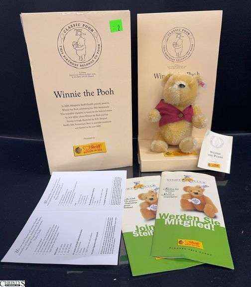 Steiff Winnie the Pooh 2001 in Box 7" Tall image