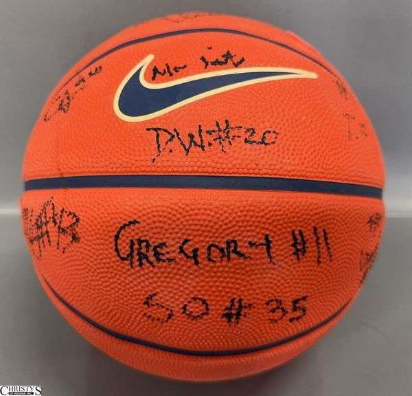 Autographed Nike Basketball - See Photos - 9" image