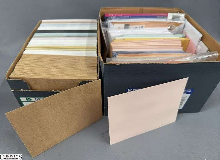 Boxes of Paper Envelopes Assorted Colors image