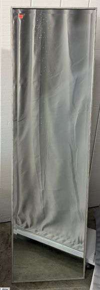 Gray Frame Easel Style Floor Mirror - 18.5" x 65" image
