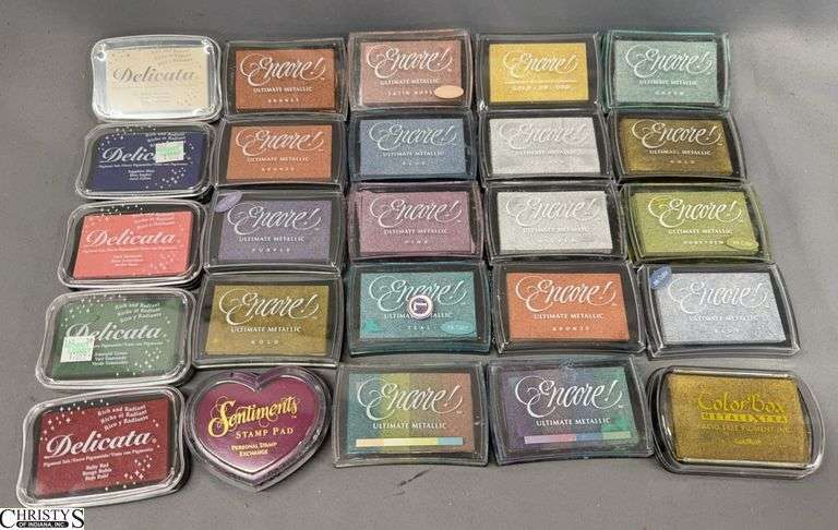 25 Mostly Metallic Stamping Pads, Encore and Delicata image