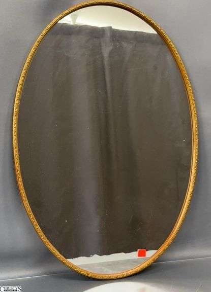 Thin Frame Oval Mirror - 18" x 26" of frame image
