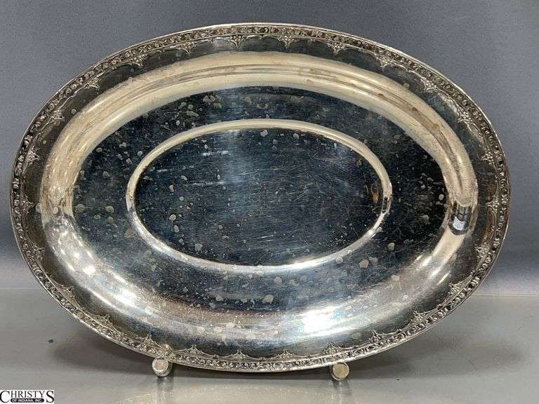 RW Sterling Silver Platter 3716-9 Approx. 12" X 9" image