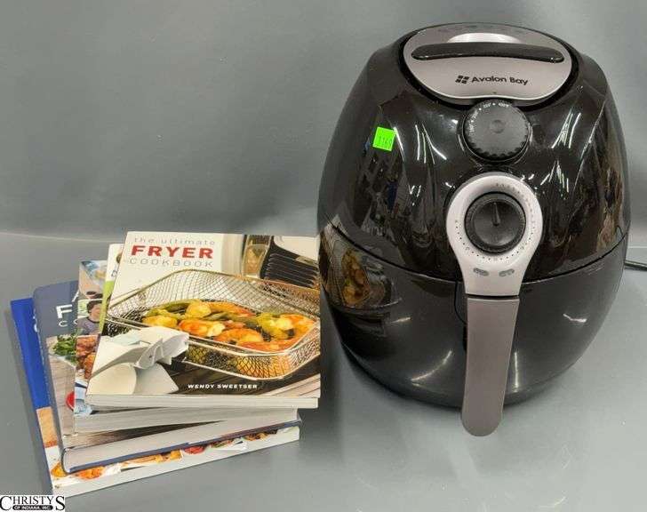 Avalon Bay Air Fryer and 5 Air Fryer Cookbooks - 12" T - would benefit from a cleaning image