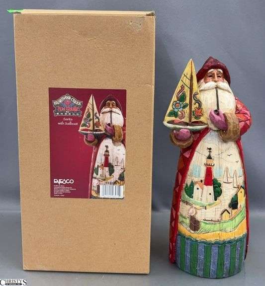 Jim Shore Santa with Sailboat Figurine - approx 13" T image