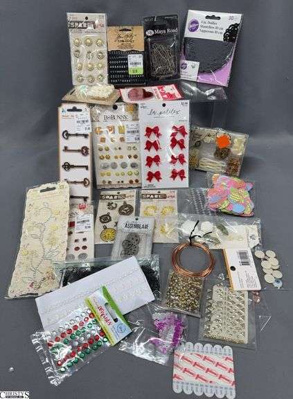 Craft Paper Flowers, Doilies, Collage Kits, Beads, Cutouts, Stickers, Bows, Spring Clips, Spare Parts, Baby Bottle Paper Clips image