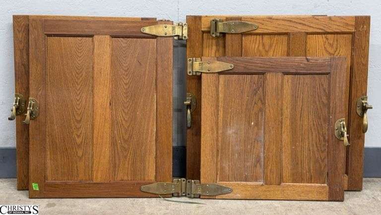 5 Bohn Wooden Icebox Doors - 25" x 29" of largest image