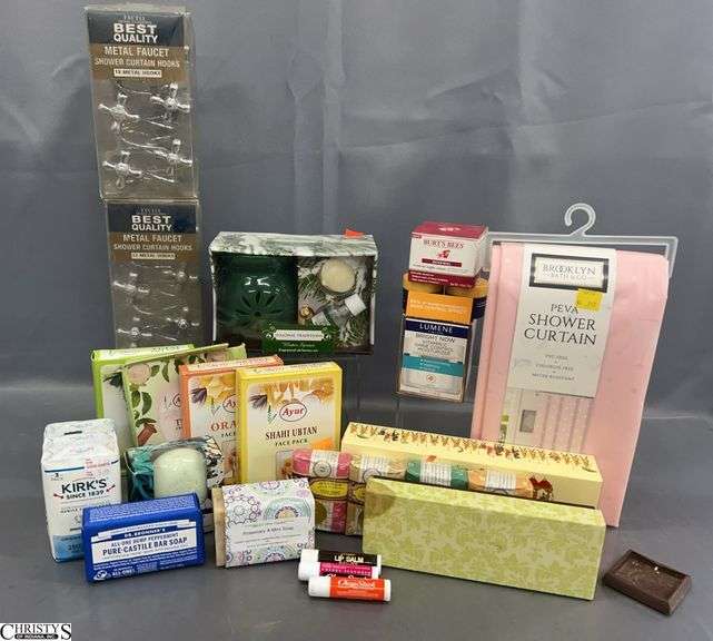 Soaps, Skin Care Products, Shower Curtain, Shower Curtain Hooks image