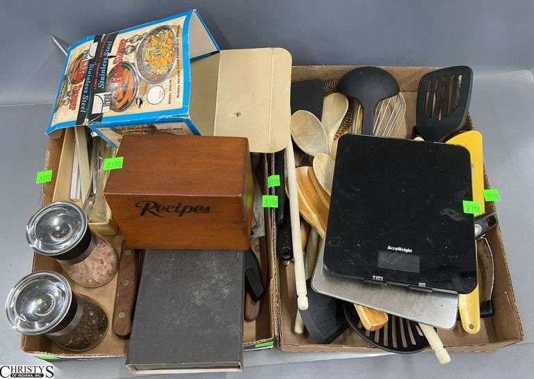 Food Scales, Knives, Salt and Pepper Mill, Misc Utensils image