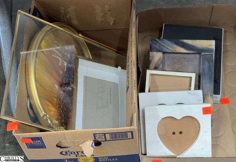 9 Tabletop Photo Frames - 12" x 10" of largest image