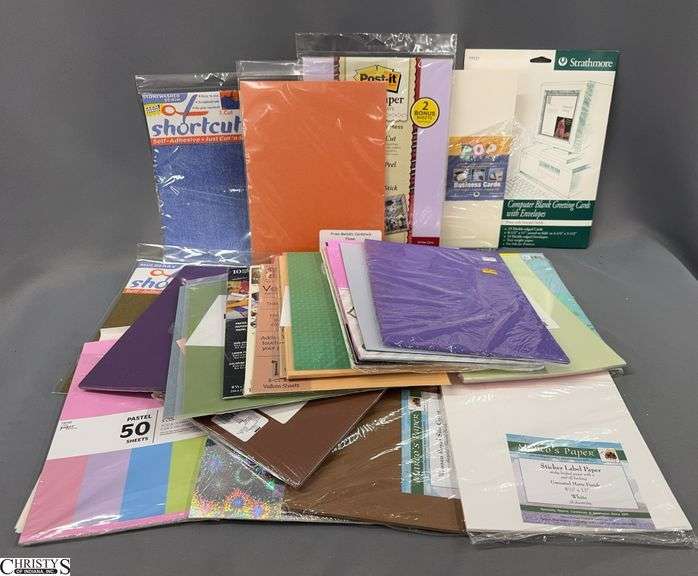 Colored Print Paper, Vellum, Handmade Paper Pack, Card Stock, Business Card Stack image