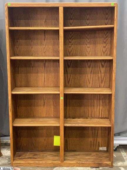 Solid Wood Bookcase - 47" x 13" x 72" - shows wear and mildew image