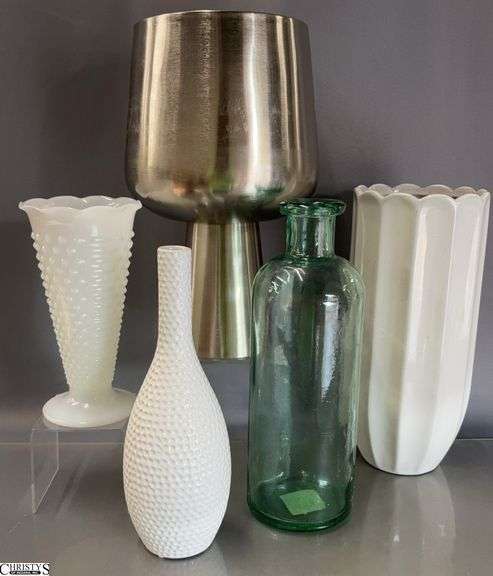 5 Decor Vases - 15" of tallest image