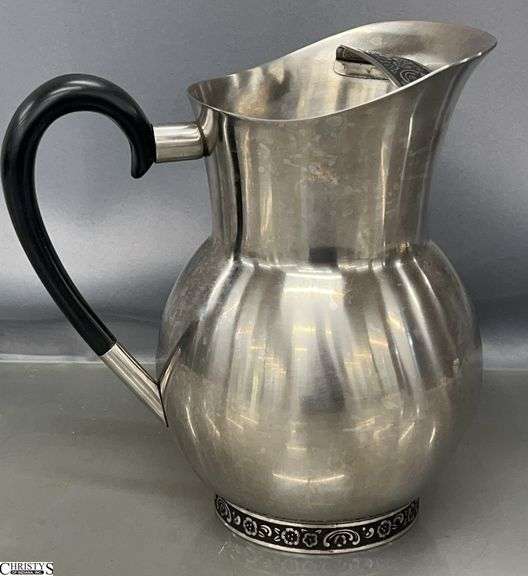 MCM Oneida Stamped Accent Metal Pitcher - 8.5" T image