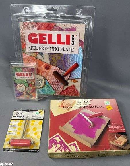 Gelli Arts Printing Plates, Inky Roller, Speedball Inking Plate image