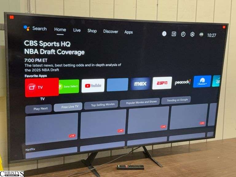 2019 75" Sony TV w/Remote image