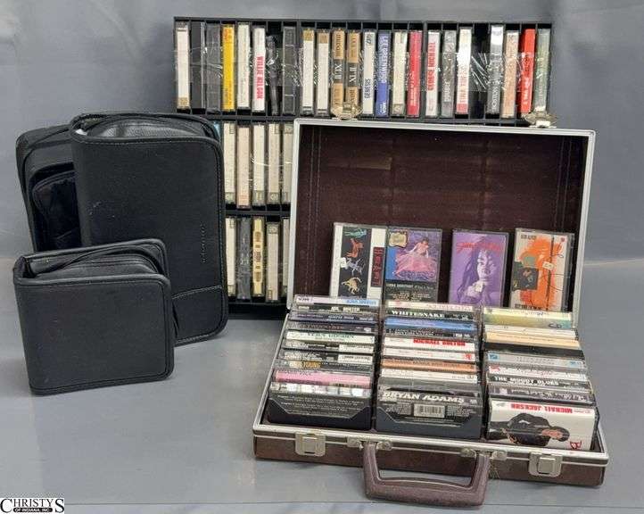 Various Cassette Tapes, CD Storage Bags image