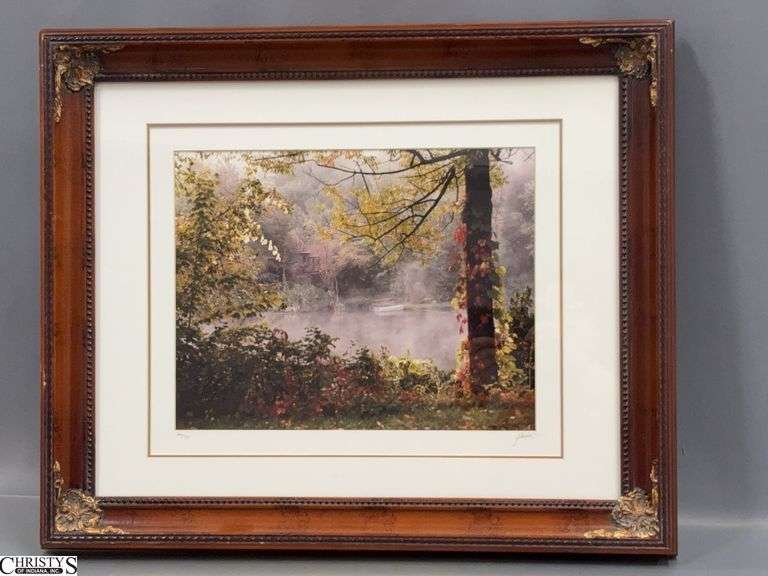 Mackinac Island Cottage Framed Photo Print Signed Luciano - 208 of 750 - 23.5" x 19.5" of frame image