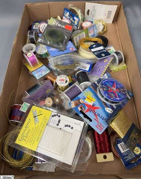 Various Wire Spools, Some Flex String, Jewelry Cording image