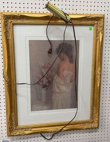 Signed John Galbo "Finishing Touch" Signed Impressionist Photograph Lithograph   - 102 of 500 - 27" x 33.5" of frame image