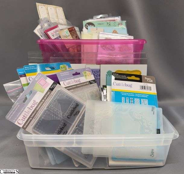 Cuttlebug, Darice, Sizzix and Other Brands Embossing Folders for Cards and Borders, and Die Sets image